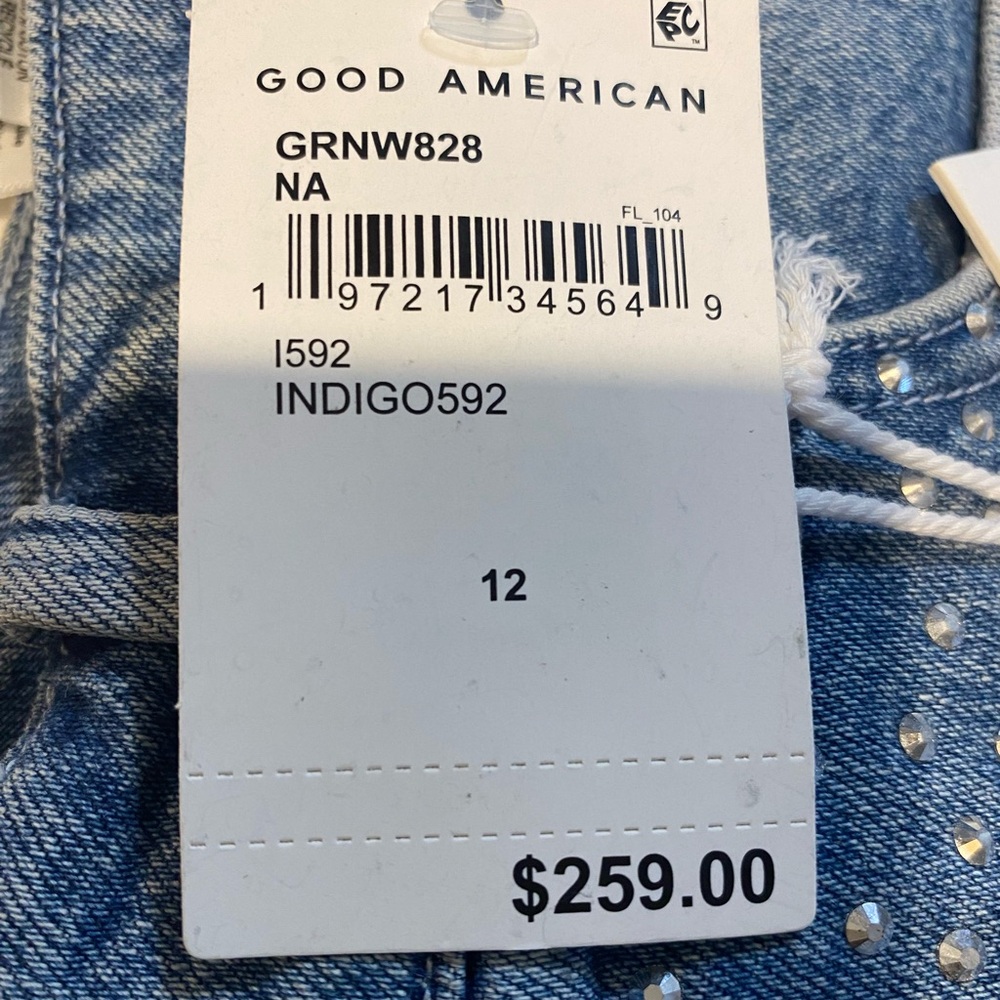 Good American Rhinestone Jeans NWT!